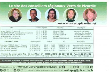 le site des conseillers régionaux verts de picardie