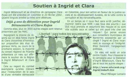 soutien à ingrid et clara