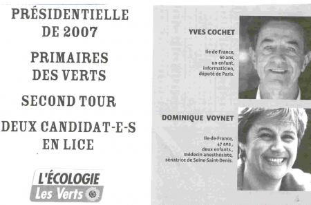 présidentielle de 2007 primaires des verts second tour